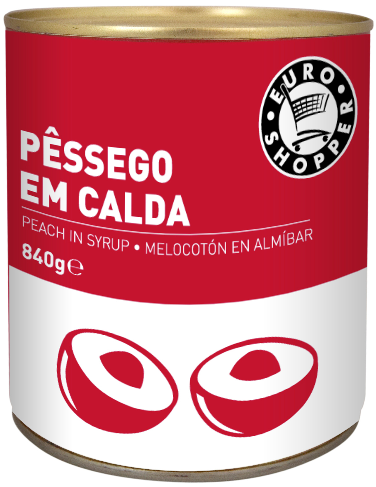 PESSEGO EM CALDA 820 GR EUROSHOPPER